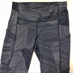 RARE Navy Striped Lululemon Crop Leggings